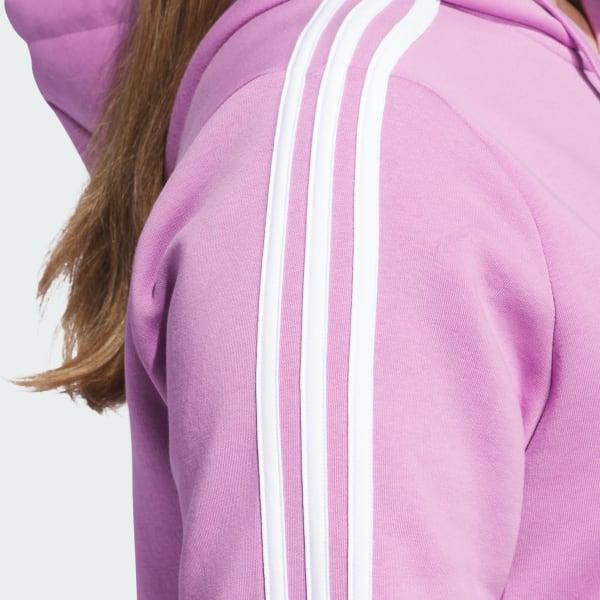 Essentials 3-Stripes Full-Zip Fleece Hoodie (Plus Size) product image