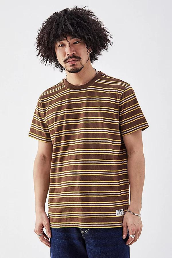 BDG Brown Striped Tee Mens at Urban Outfitters Product Image