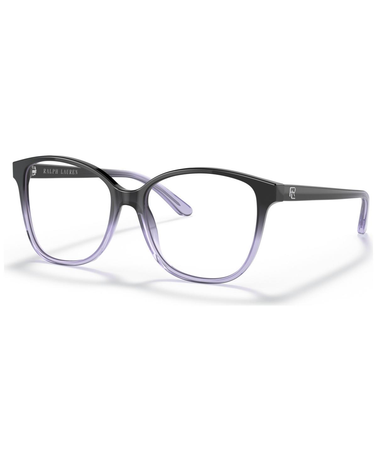 Ralph Lauren Womens Cat Eye Eyeglasses, RL6222 52 - Shiny Gradient Black, Transparent Blue Product Image