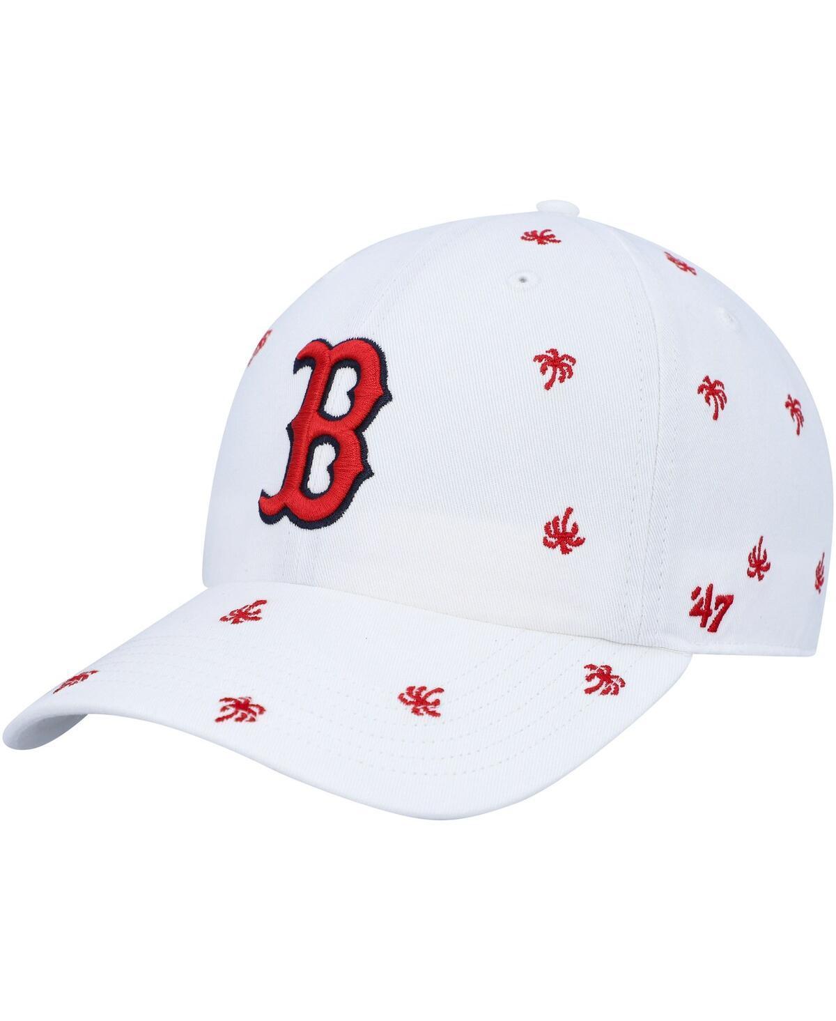 Womens 47 Brand White Boston Red Sox Spring Training Confetti Clean Up Adjustable Hat Product Image