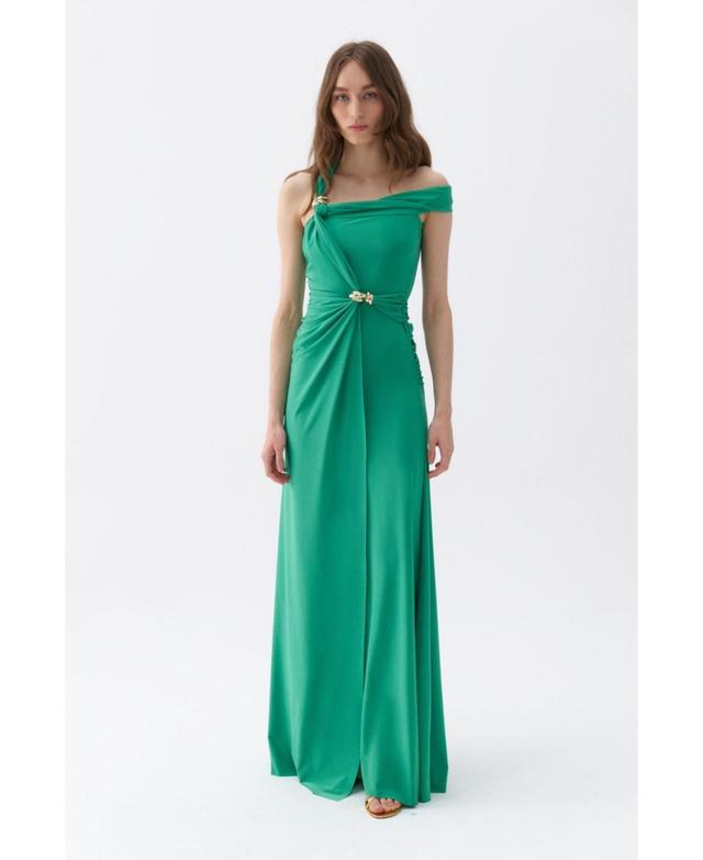 Nocturne Womens Long Dress with Accessory Detail Product Image