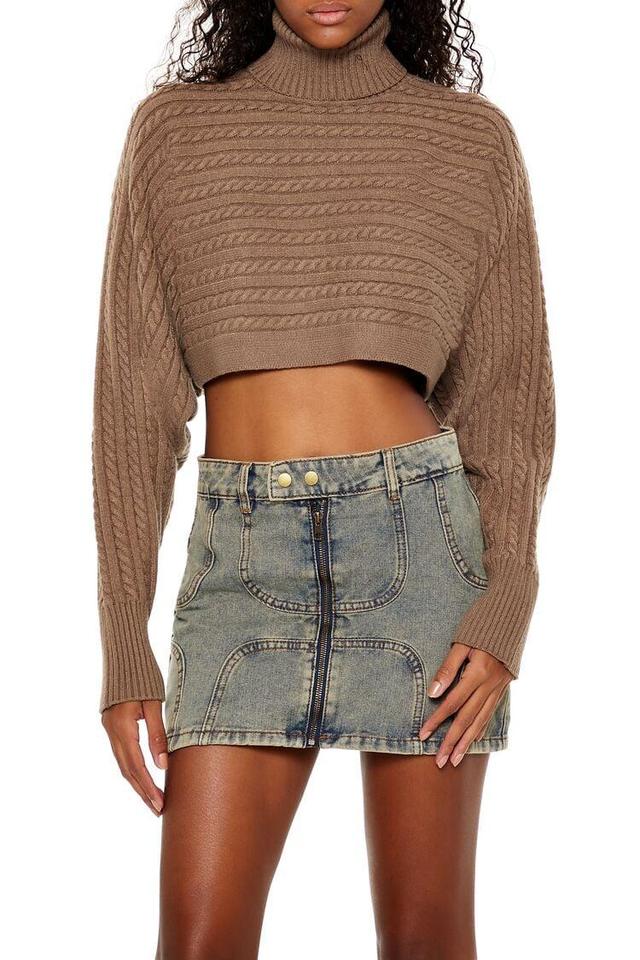 Cropped Turtleneck Sweater | Forever 21 Product Image