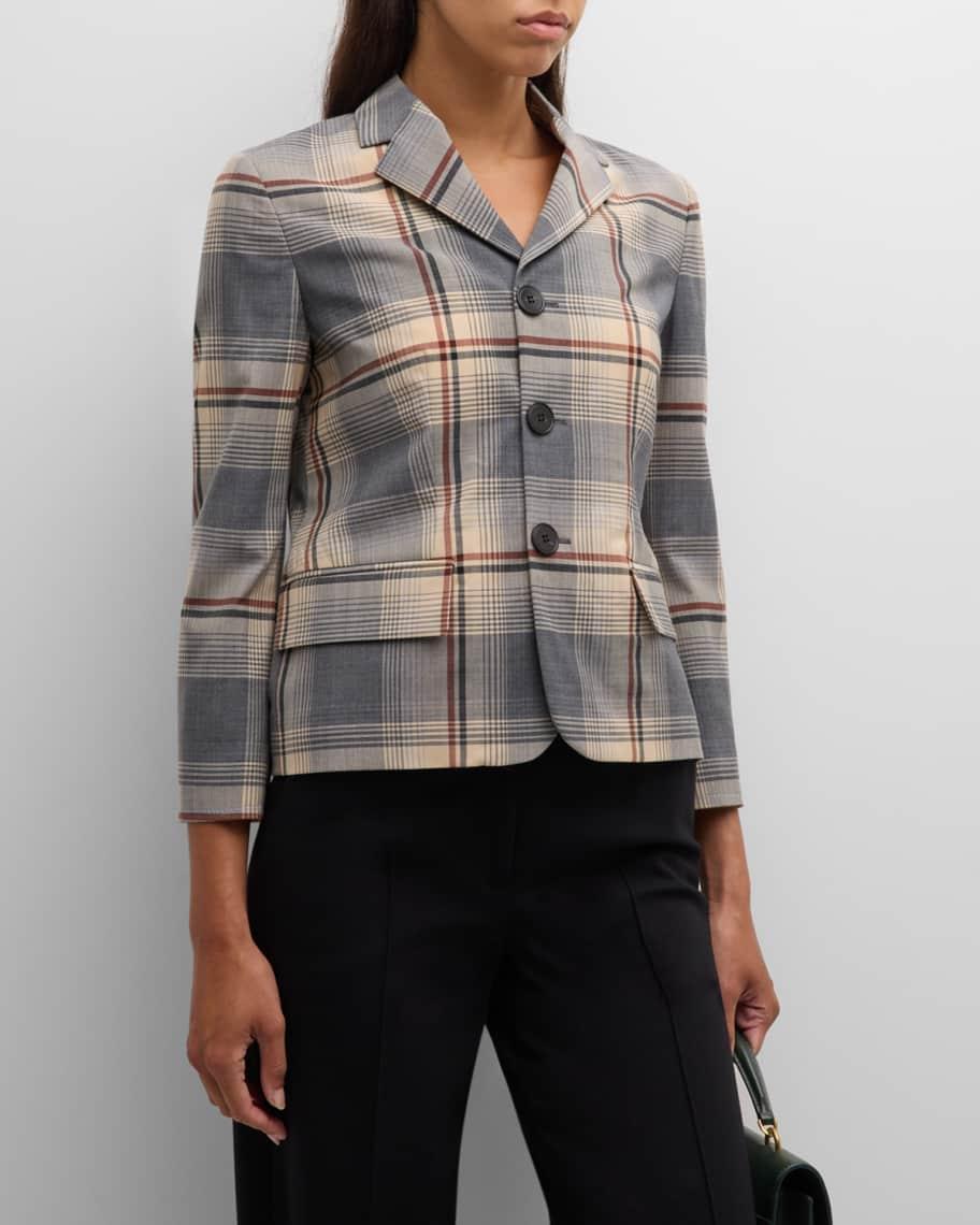 Plaid Short Jacket Product Image