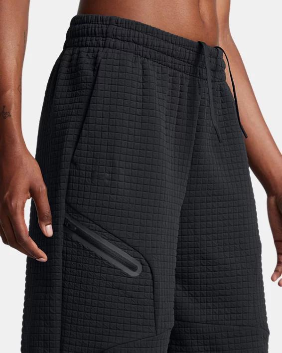 Women's UA Unstoppable Fleece Grid Wide Leg Crop Pants Product Image