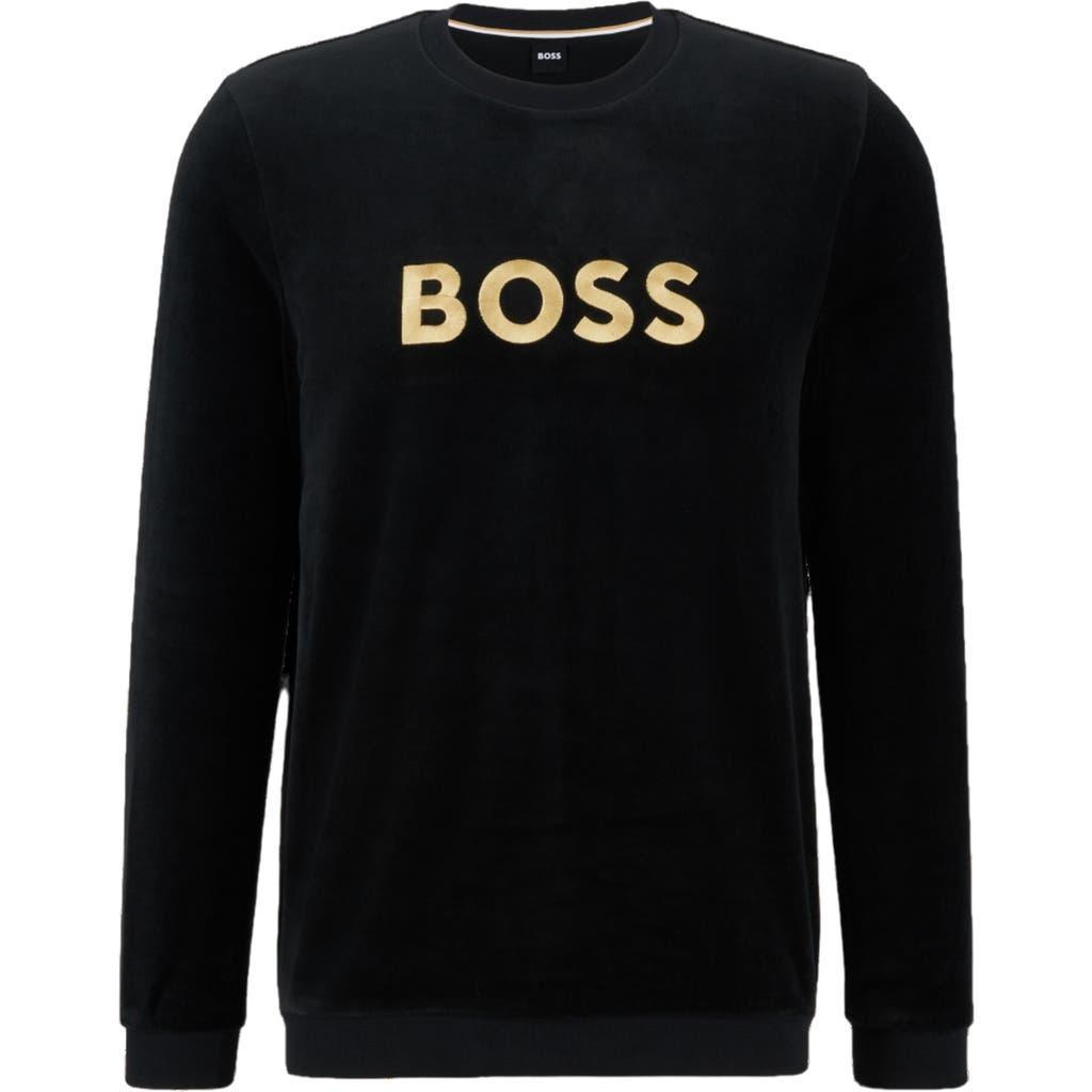 Logo-embroidered Cotton-blend Sweatshirt In Black Product Image