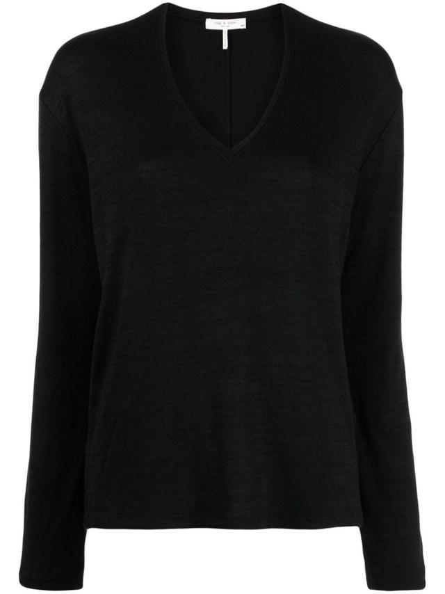 Hudson Fine-knit Sweatshirt In Black Product Image