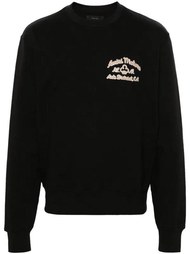 Black Crewneck Jersey For Men Product Image