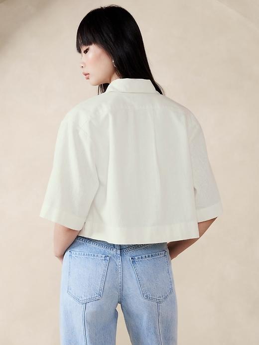 Hemp-Cotton Cropped Shirt Product Image