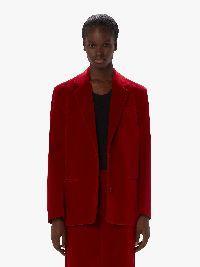 VELVET SINGLE BREASTED JACKET in red | JW Anderson US  Product Image