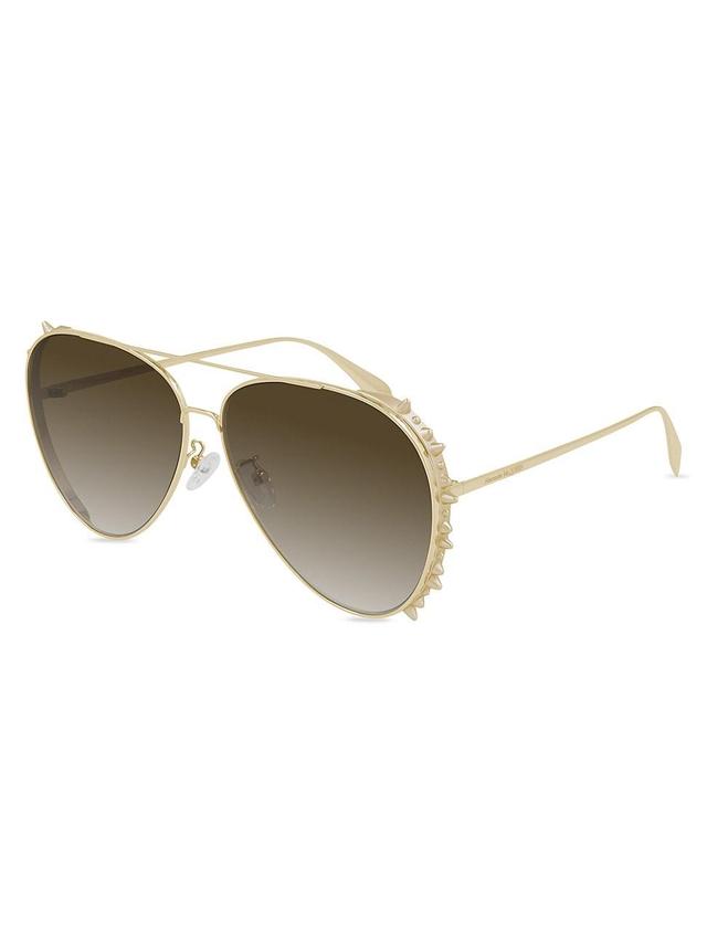 Mens 63MM Aviator Sunglasses Product Image