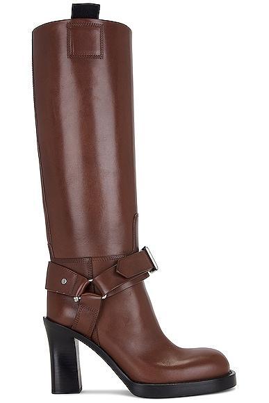 Burberry Stirrup High Boot in Brown Product Image