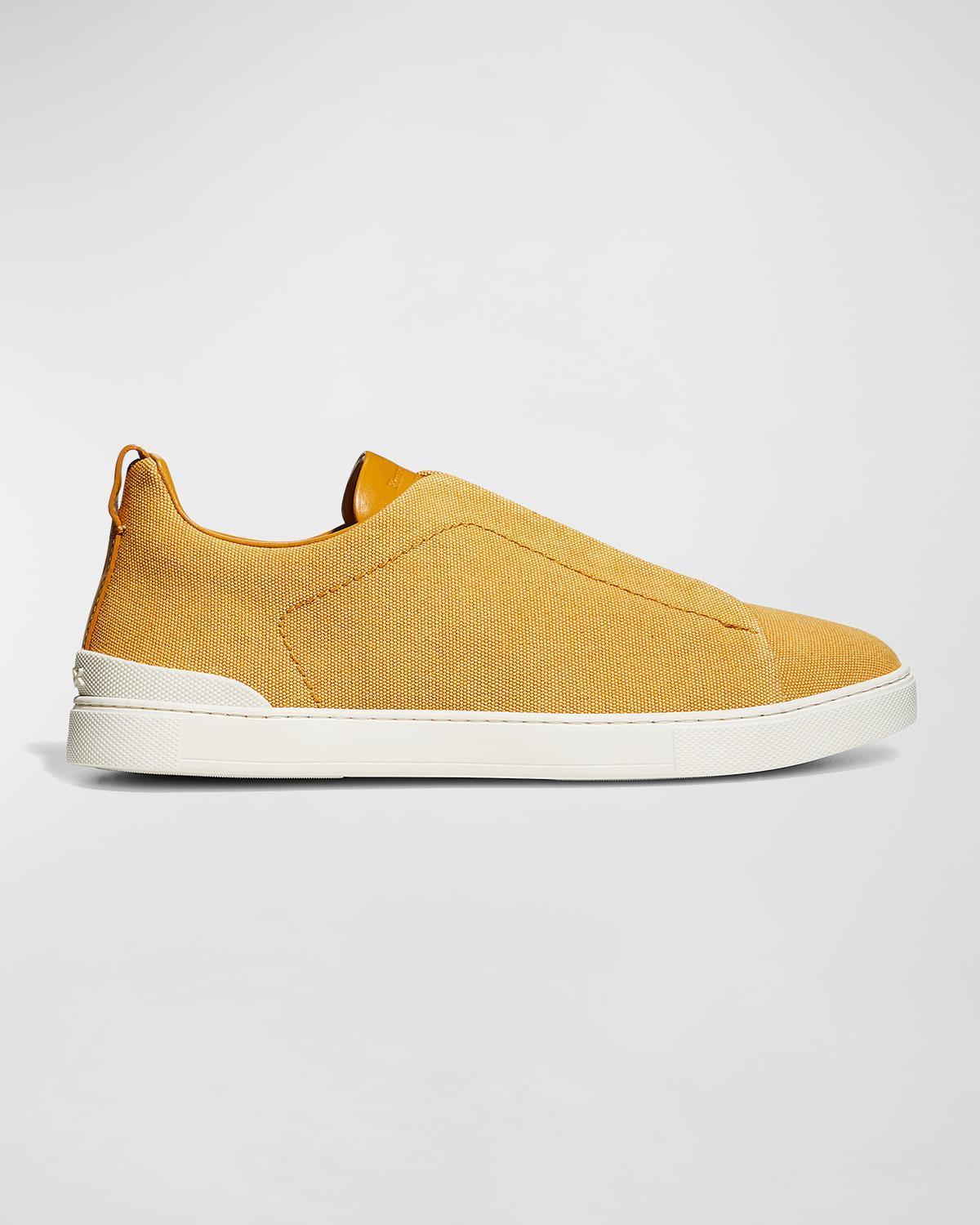 ZEGNA Triple Stitch Canvas Slip-On Sneaker Product Image