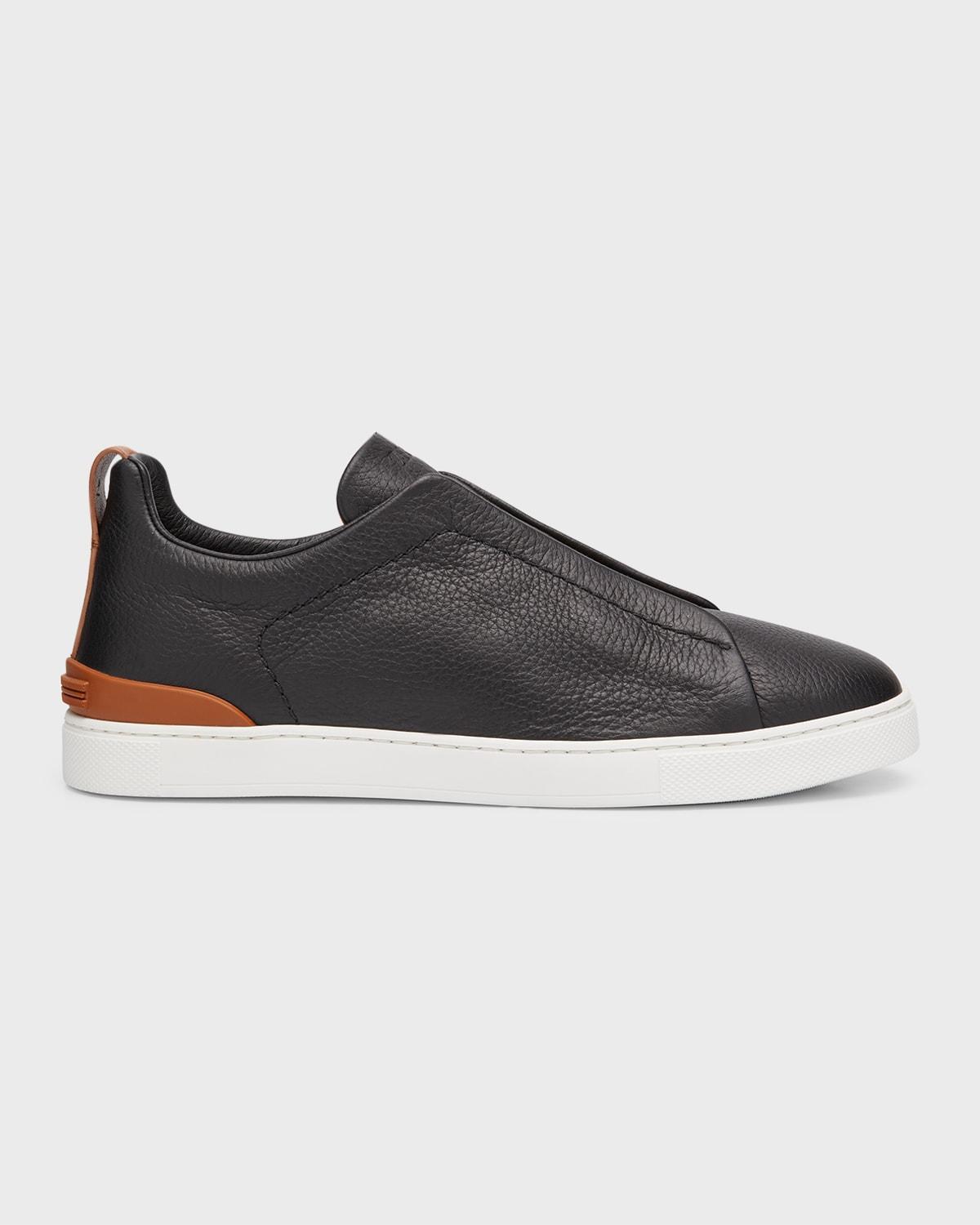 ZEGNA Triple Stitch Deerskin Slip-On Sneaker Product Image