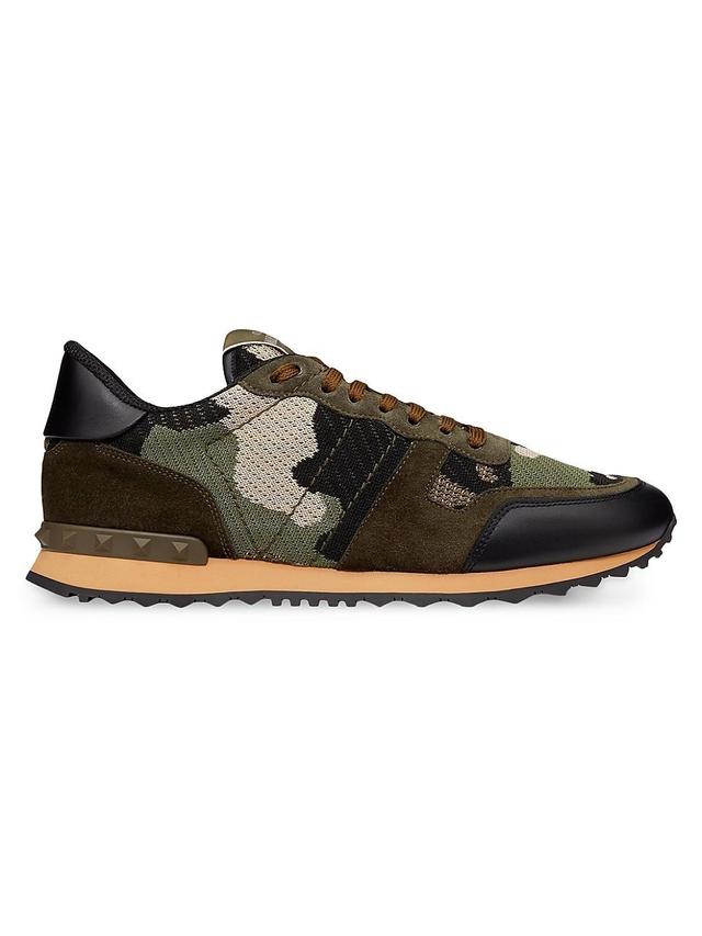 Mens Mesh Fabric Camouflage Rockrunner Sneakers Product Image