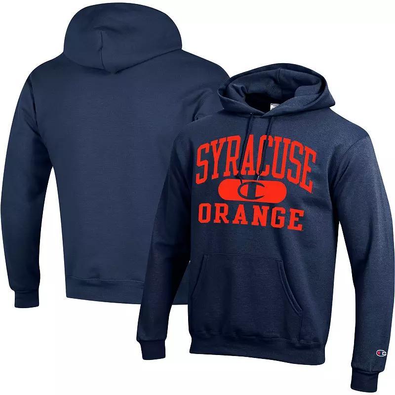 Mens Champion Syracuse Orange Arch Pill Pullover Hoodie Blue Product Image