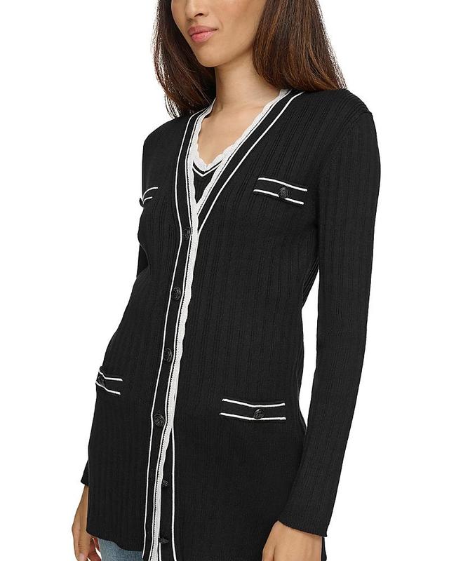 Karl Lagerfeld Paris Scalloped Trim Cardigan Product Image