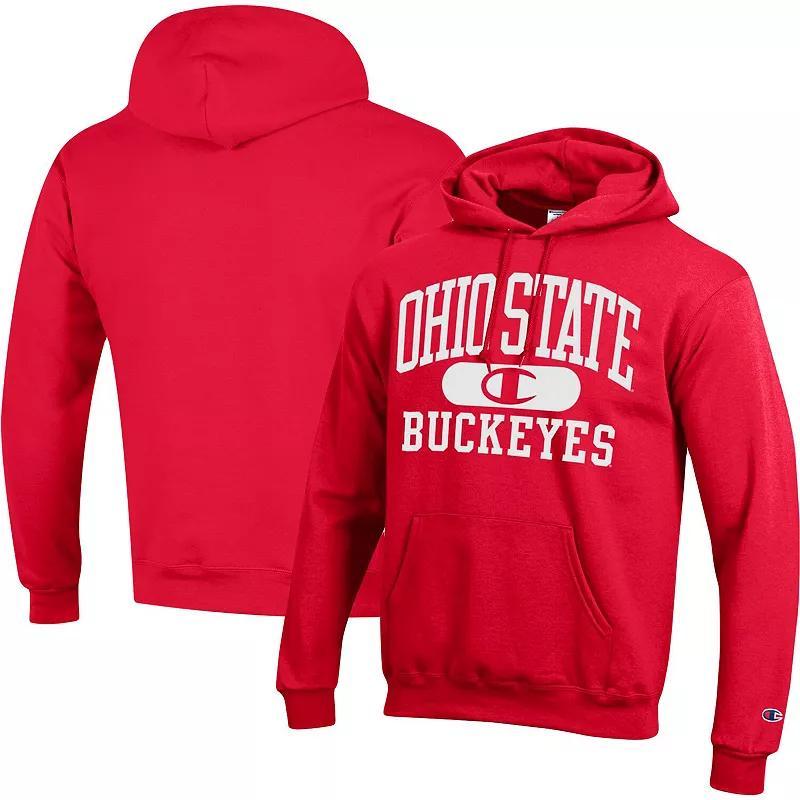 Mens Champion Scarlet Ohio State Buckeyes Arch Pill Pullover Hoodie Product Image