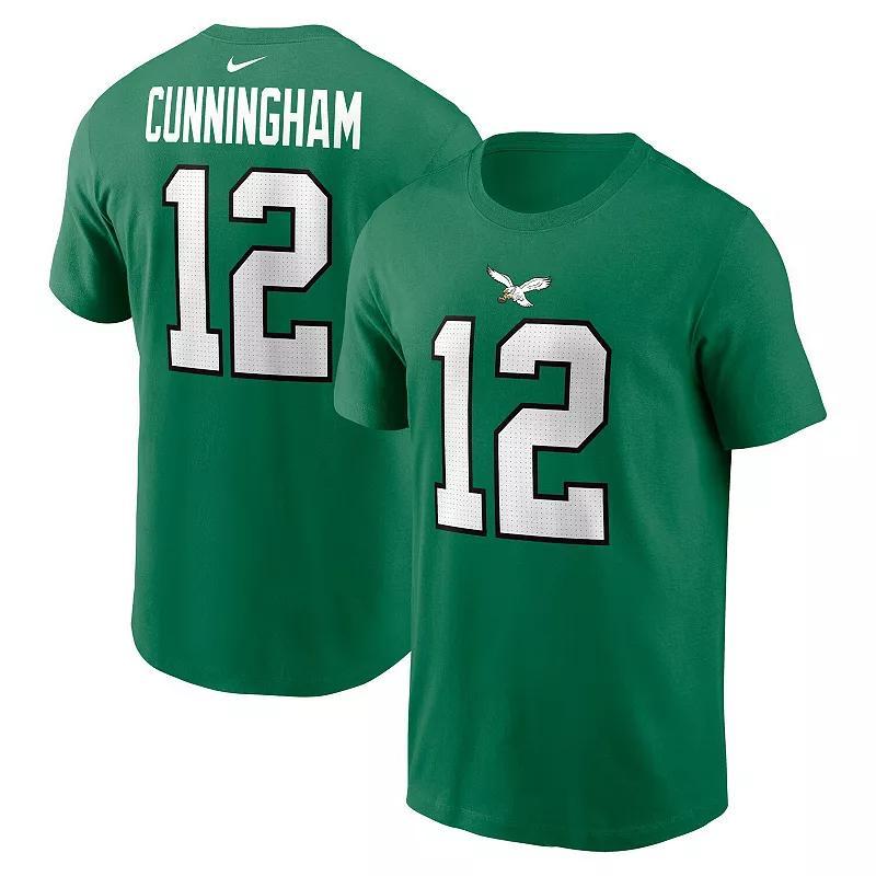 Mens Nike Randall Cunningham Kelly Philadelphia Eagles Retired Player Name & Number T-Shirt Product Image