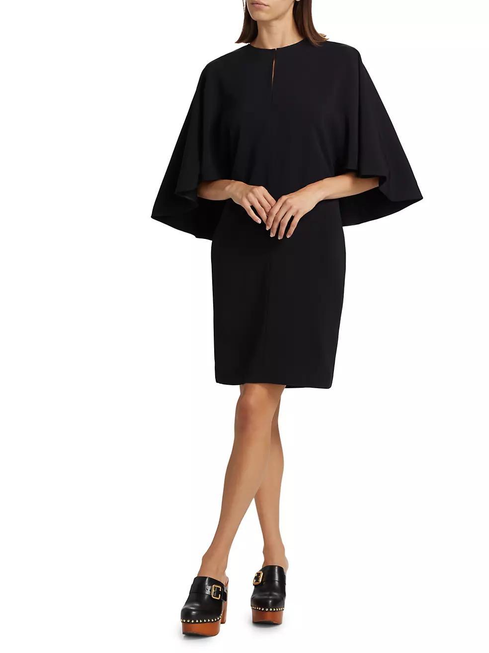 Cape-Sleeve Cocktail Dress Product Image