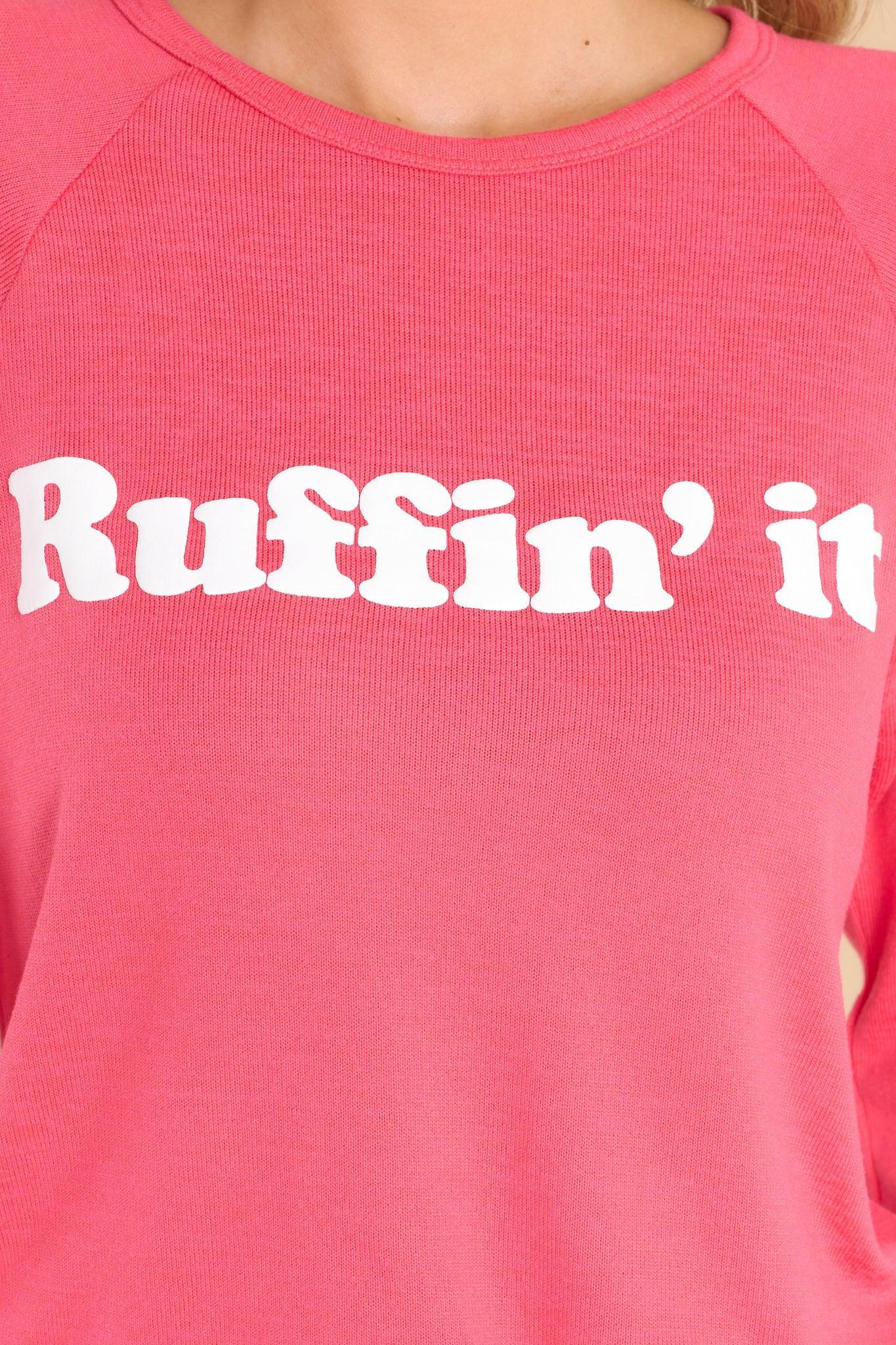 Ruffin' It Red Long Sleeve Top Product Image