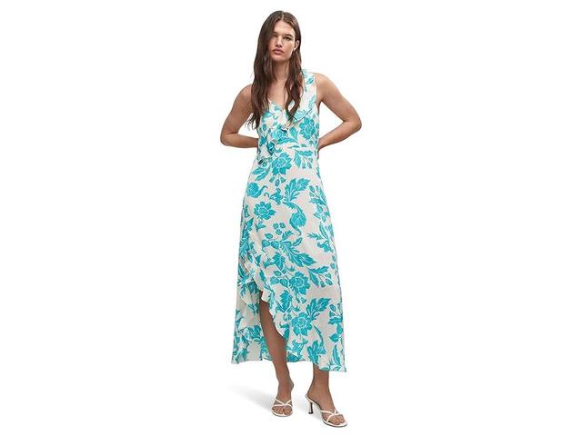 MANGO Print Sleeve Ruffle Maxi Dress Product Image