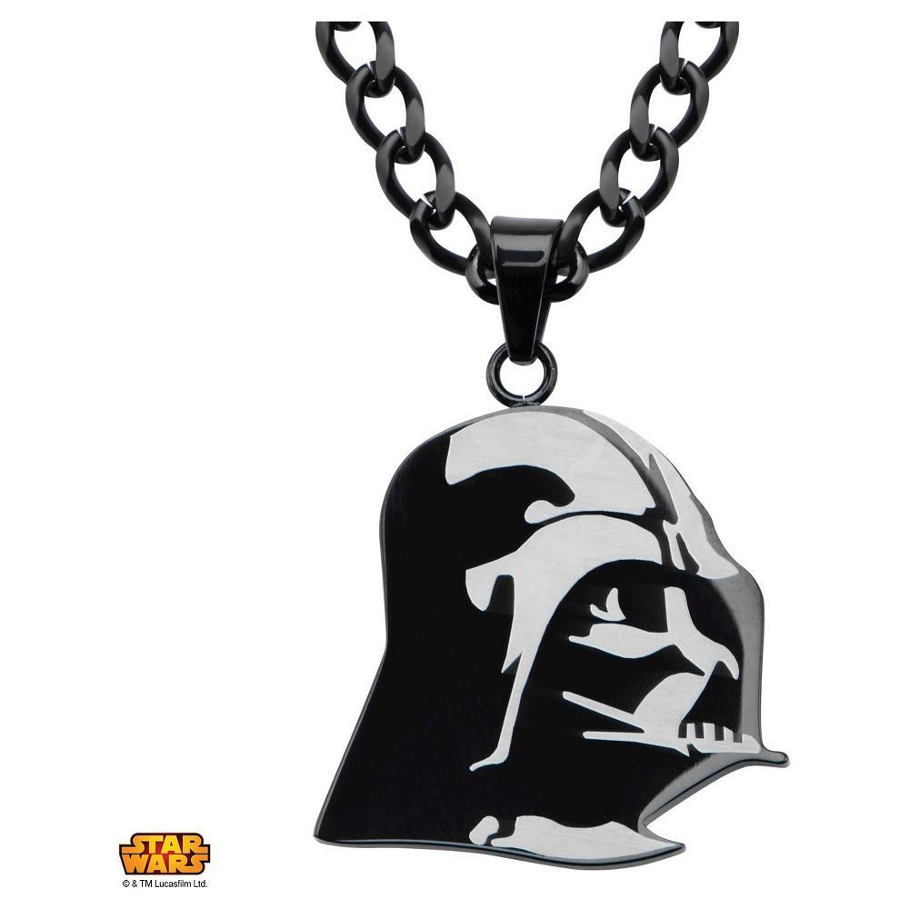 Mens Star Wars Darth Vader Stainless Steel Stainless Steel Pendant Ion Plated - Black (22) Product Image