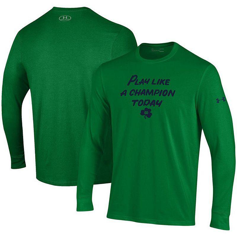 Mens Under Armour Notre Dame Fighting Irish Play Like A Champion Today Long Sleeve Performance T-Shirt Product Image