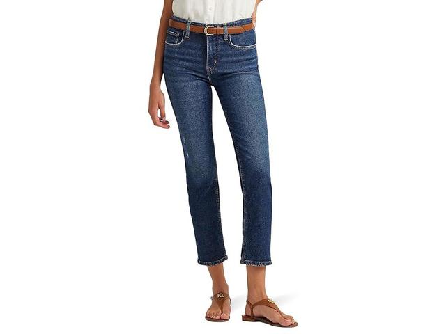 Lauren Ralph Lauren High-Rise Straight Ankle Jeans in Atlas Wash (Atlas Wash) Women's Jeans Product Image