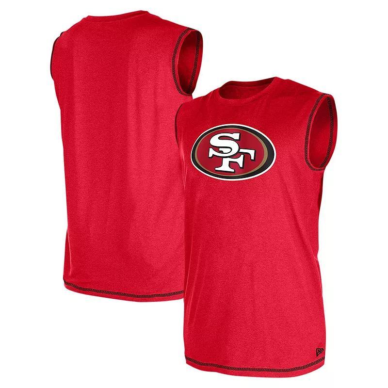 Mens New Era Scarlet San Francisco 49ers Tank Top Product Image