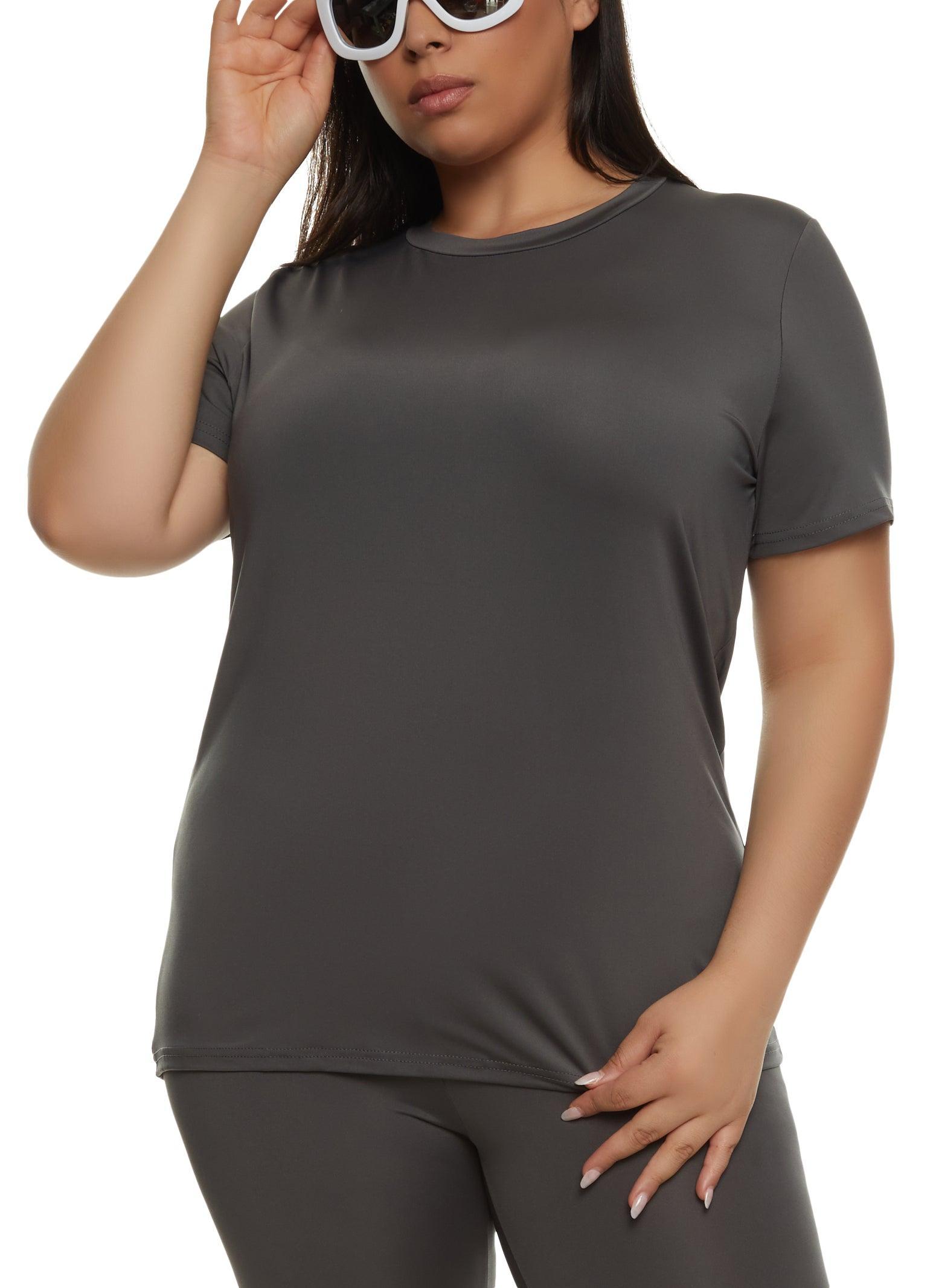 Womens Plus Size Daisy Basic Soft Knit Short Sleeve Top Product Image