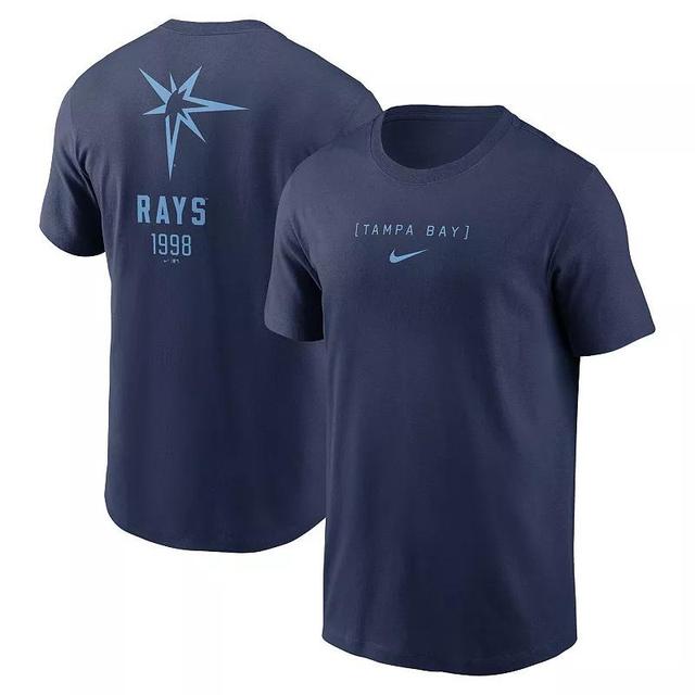 Mens Nike Tampa Bay Rays Large Logo Back Stack T-Shirt Blue Product Image