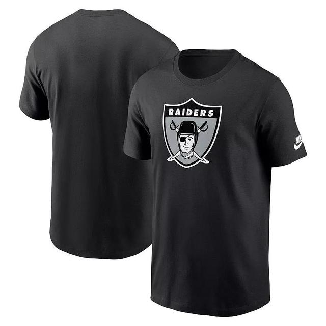 Mens Nike Black Las Vegas Raiders Rewind Logo Essential T-Shirt Product Image