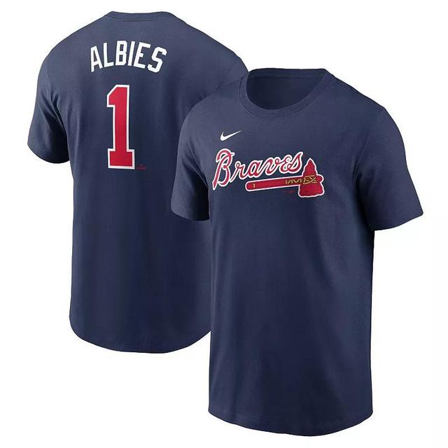 Mens Nike Ozzie Albies Atlanta Braves Fuse Name & Number T-Shirt Blue Product Image