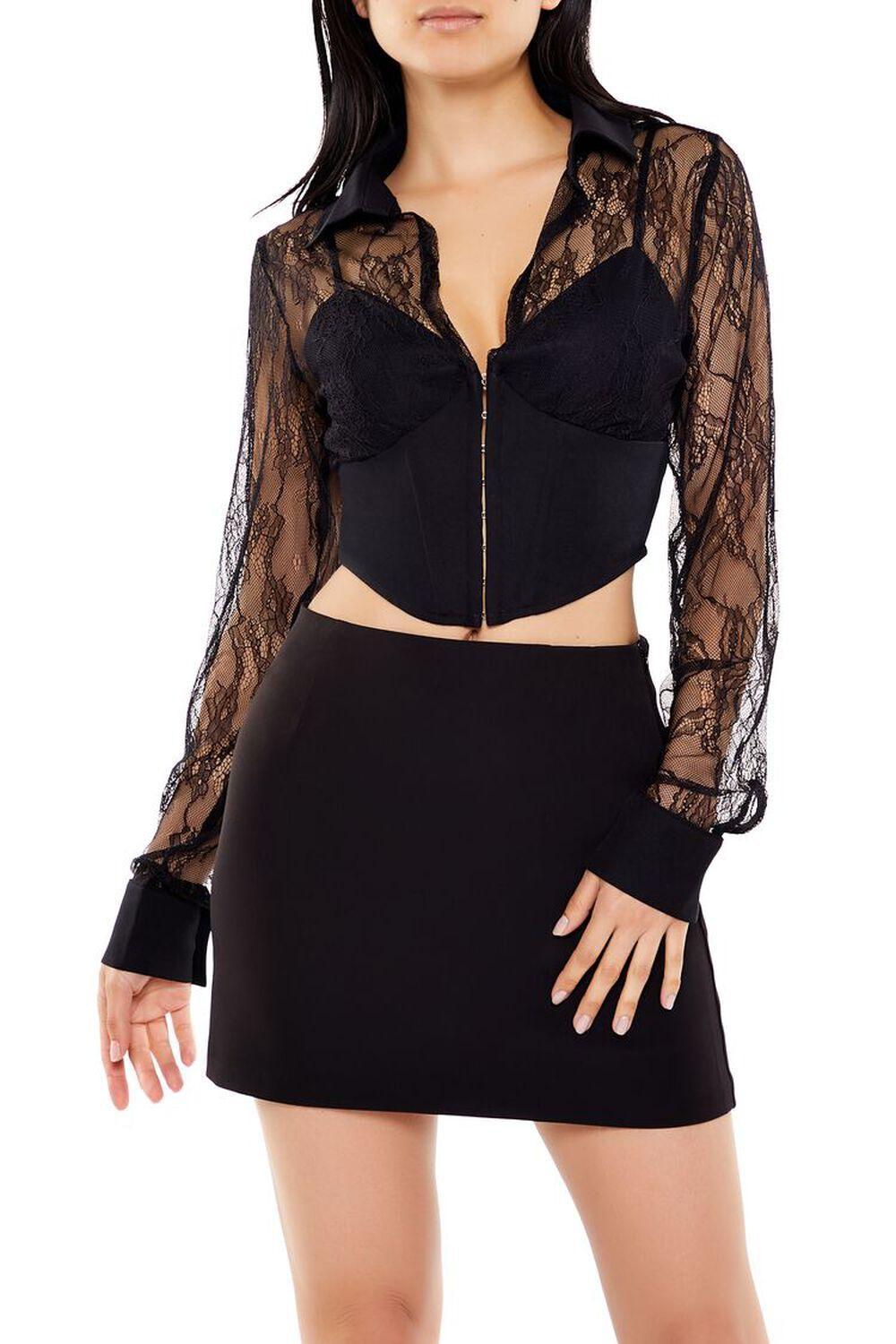 Lace Combo Crop Top | Forever 21 Product Image