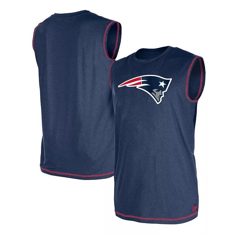 New Era Mens Navy New England Patriots Tank Top Product Image