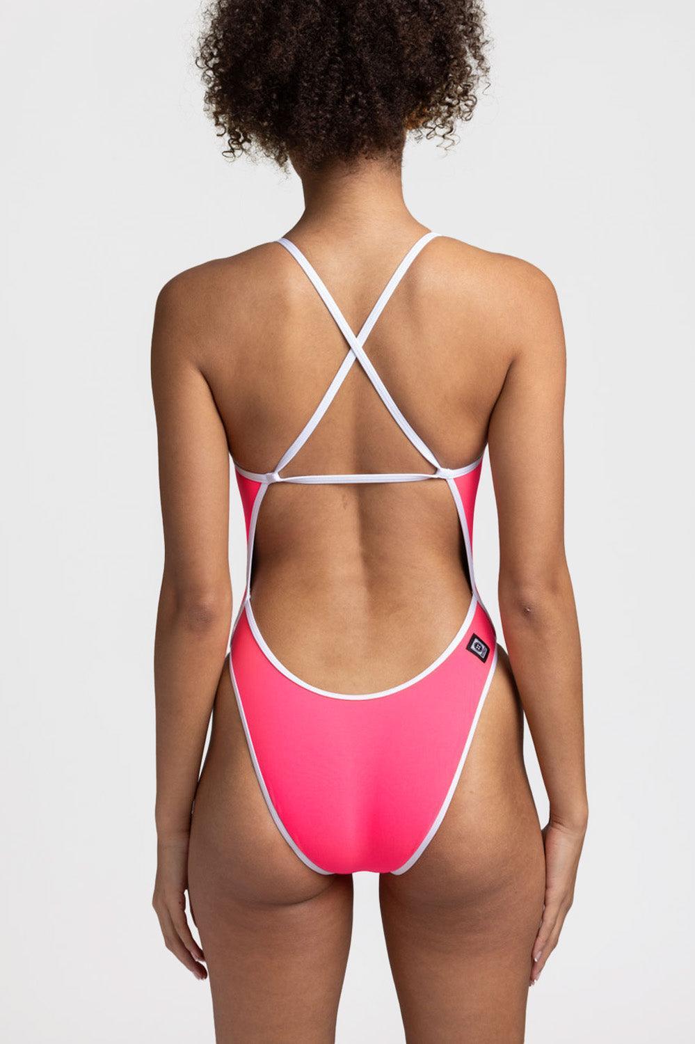 Xena Swim Onesie - Hot Pink Contrast Female Product Image