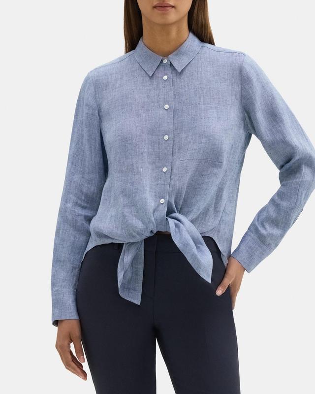 Tie-Front Shirt in Hemp Product Image