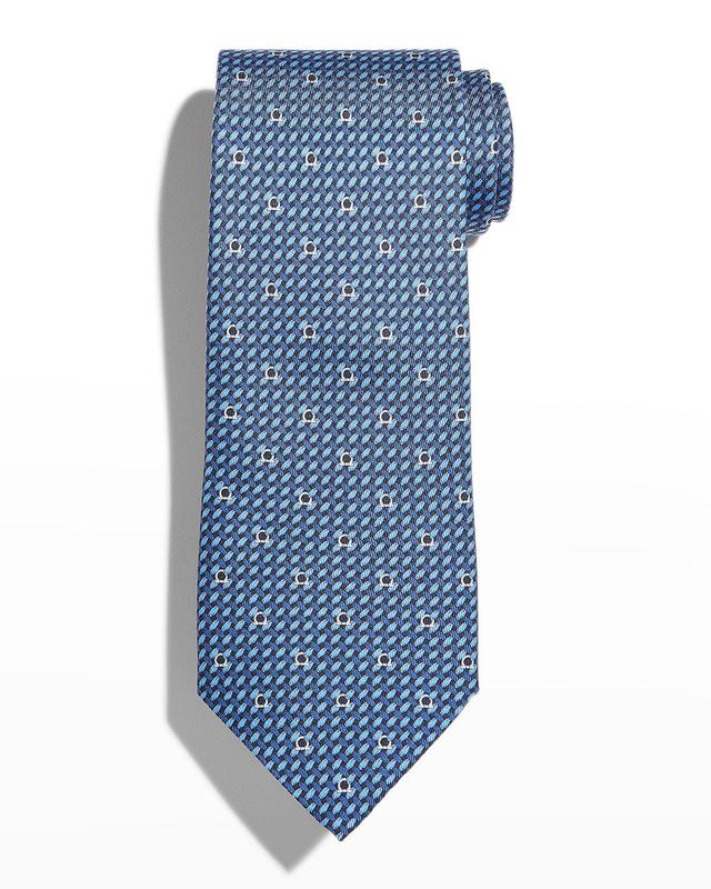 Mens Gancini Woven Pattern Silk Tie Product Image