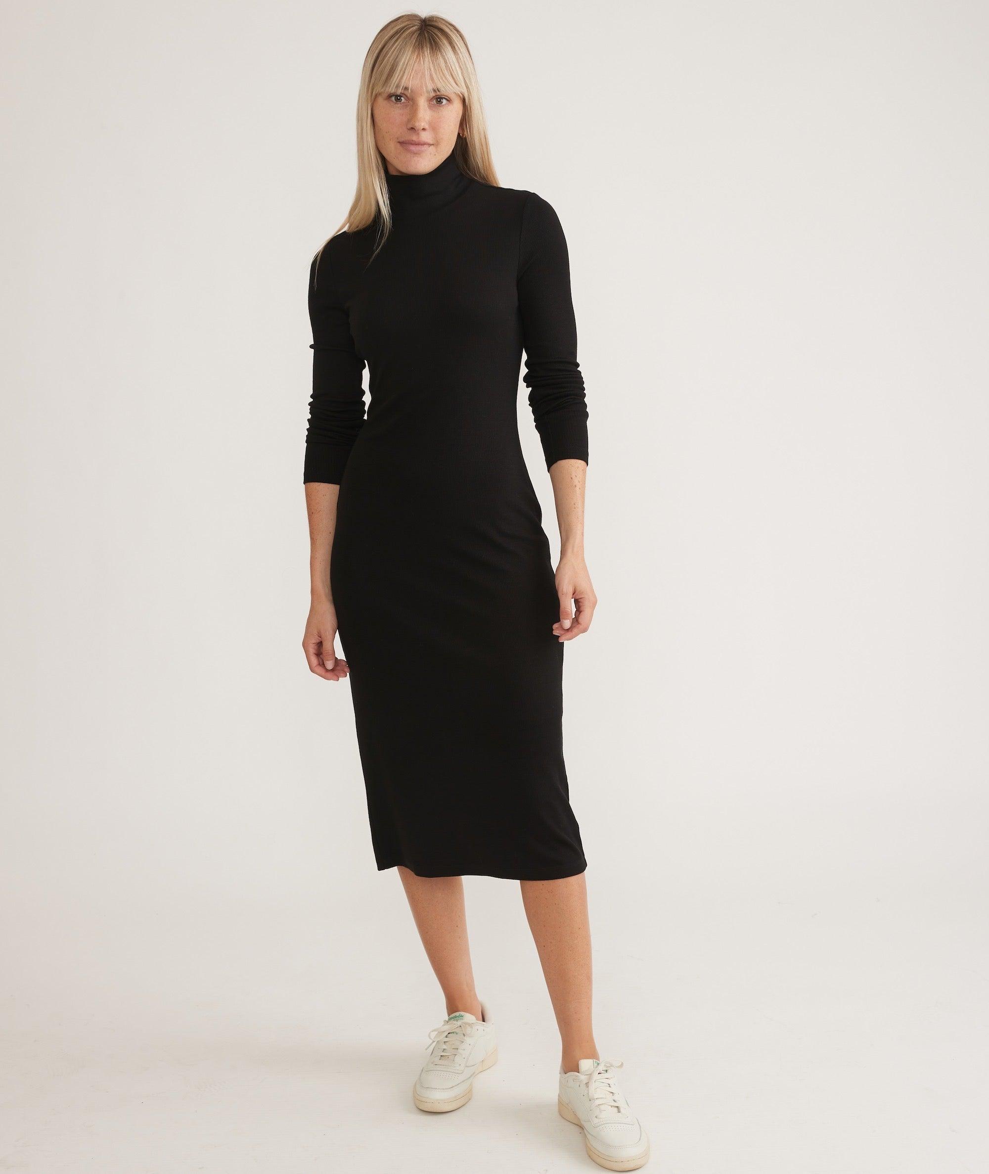 Lexi Rib Turtleneck Midi Dress product image