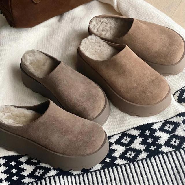 Fleece Lined Platform Mules Product Image