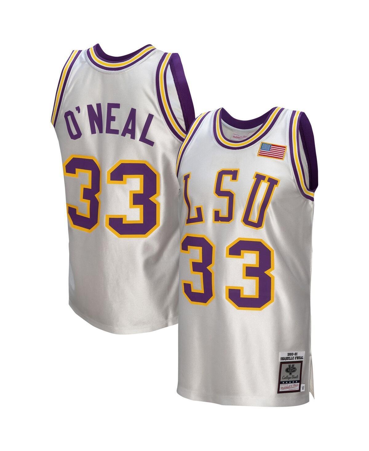 Mens Mitchell & Ness Shaquille ONeal White Lsu Tigers College Vault 1990/91 Authentic Jersey - White Product Image