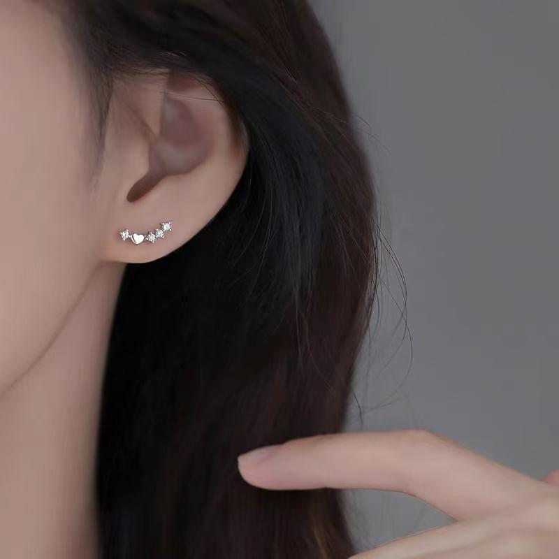 Sterling Silver CZ Stud Earring Product Image