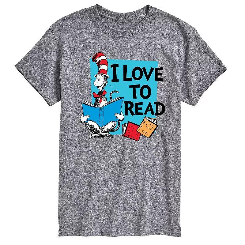 Mens Dr. Seuss The Cat in the Hat I Love To Read Graphic Tee Product Image