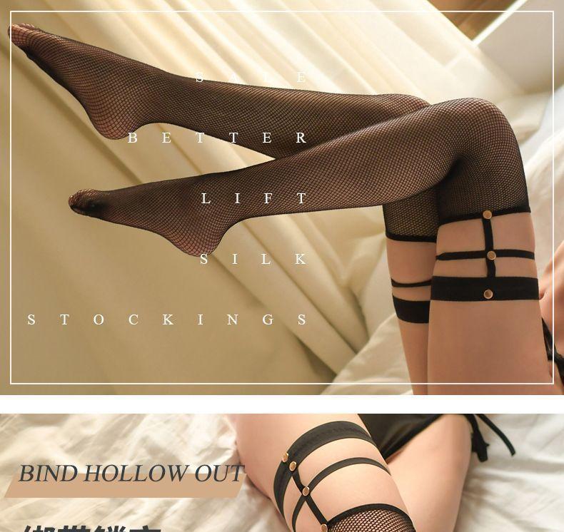 Fishnet Stockings with Garter Product Image