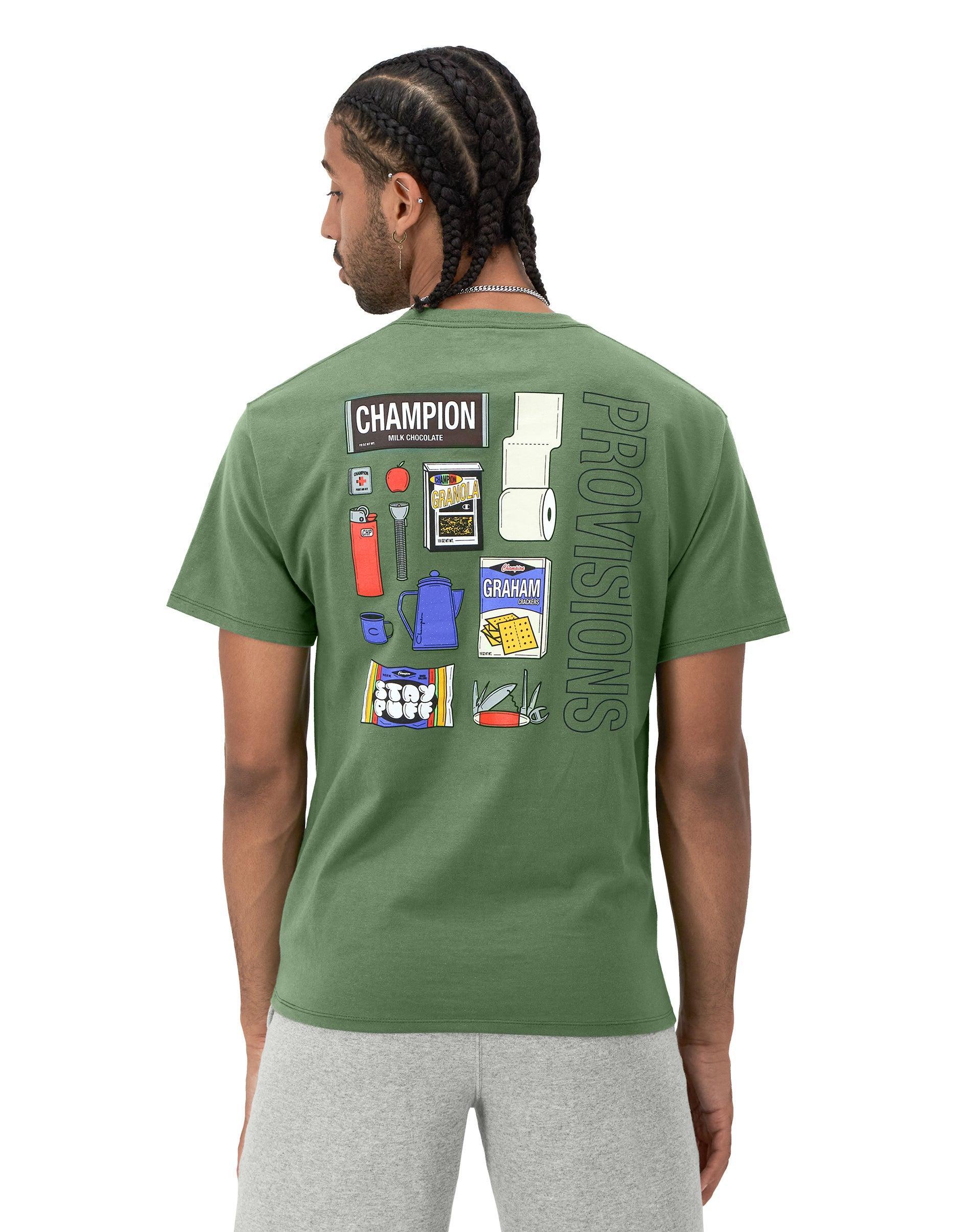 Mens Champion Classic Graphic T-Shirt, Provisions Nurture Green XL Product Image