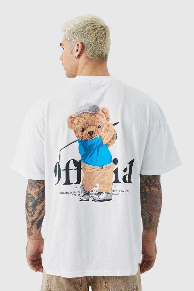 Oversized Teddy Graphic Ringer T-shirt | boohooMAN USA Product Image