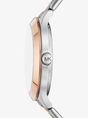 Michael Kors Women's Slim Runway Two-Tone Stainless Steel Bracelet Watch Set 38mm, 2-Piece - Two Tone Product Image