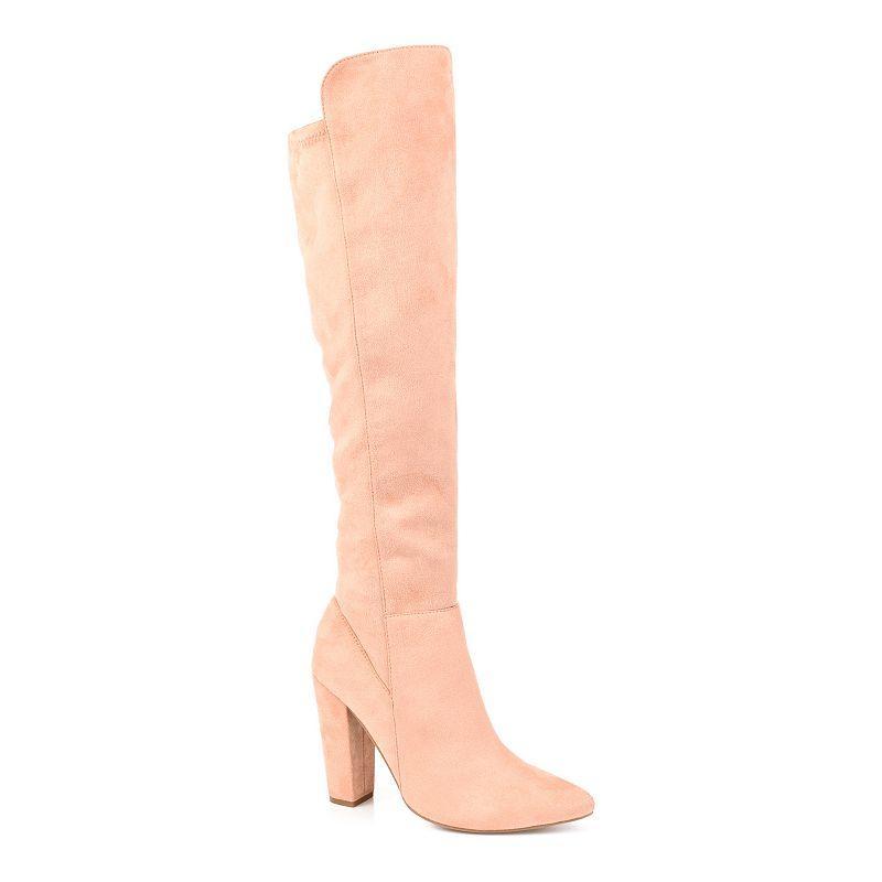 Journee Collection Dominga Tru Comfort Foam Womens Knee-High Boots Pink Product Image