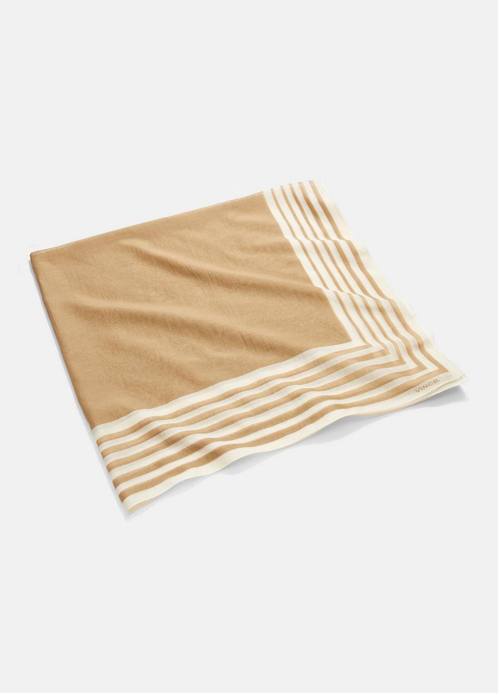 Striped Silk Square Scarf Product Image