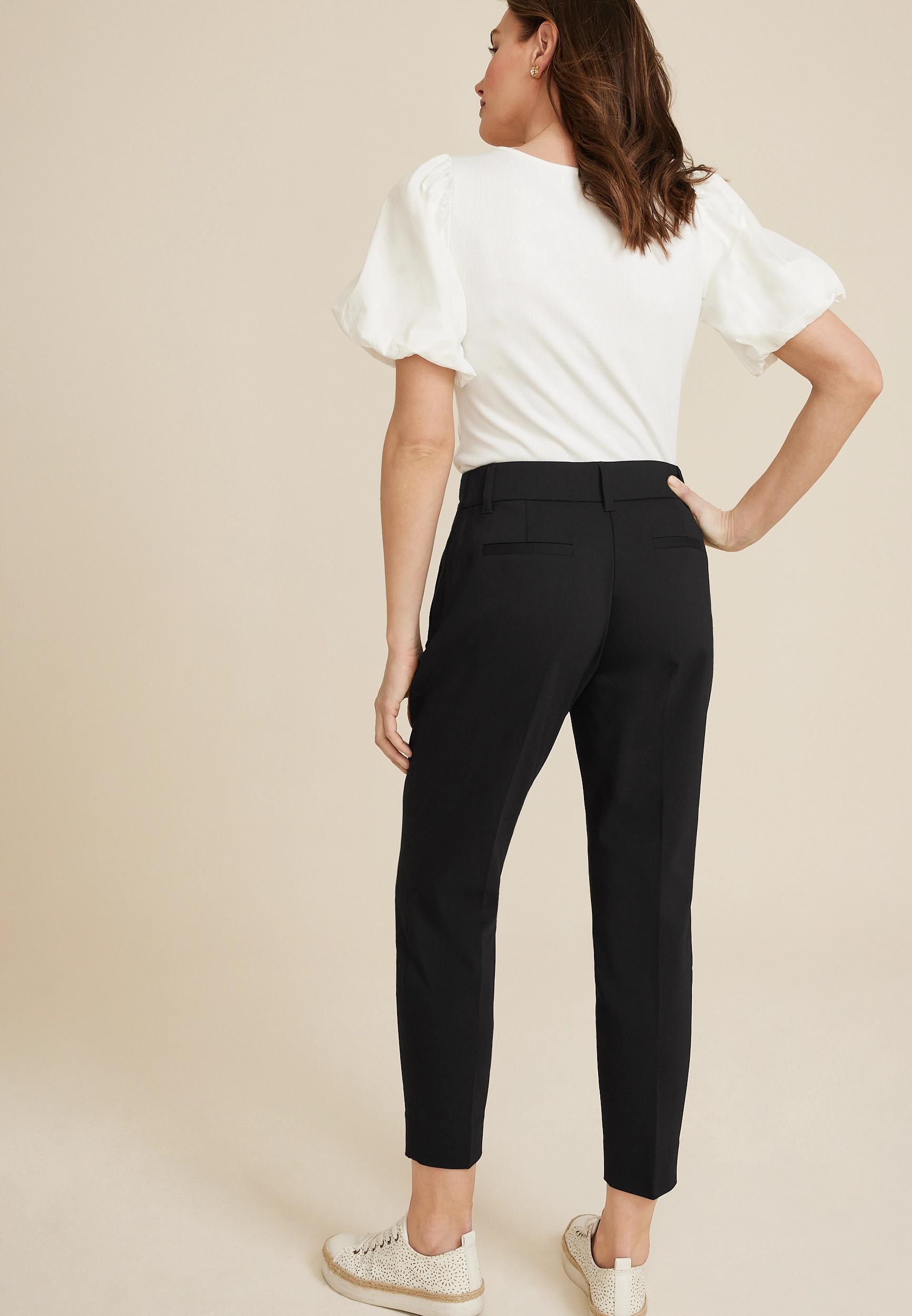 Sateen High Rise Skinny Dress Pant Product Image